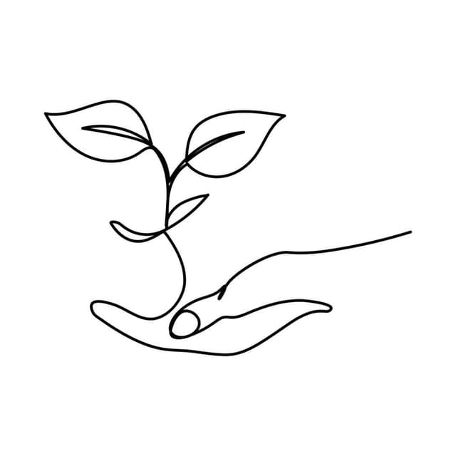 Growing plant illustration symbolizing the Institute for Deep Ecology emergence